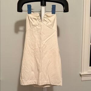 Strapless white leather  Dress